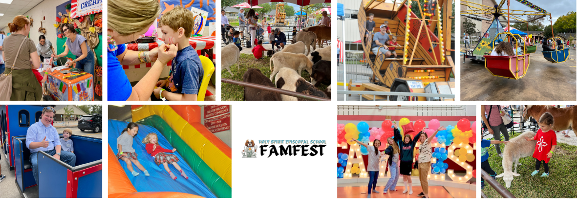 Collage of photos from HSES FamFest
