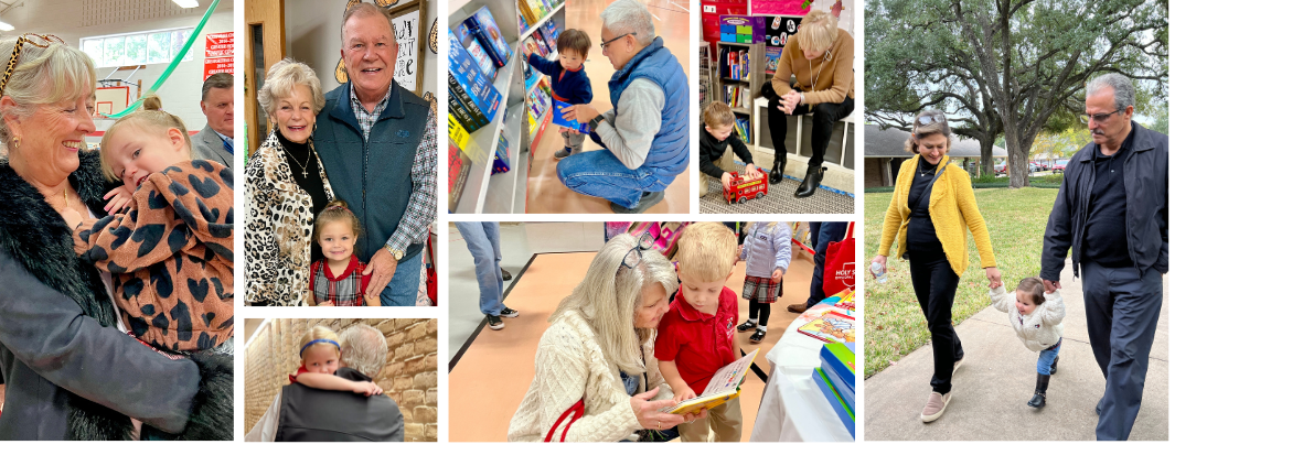 Collage of photos from HSES grandparents day